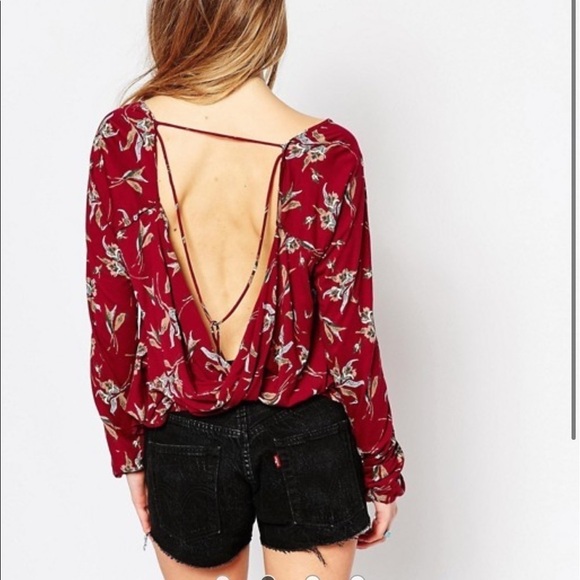 Free People 'Elsa' Open Back Jersey Top - Picture 4 of 8